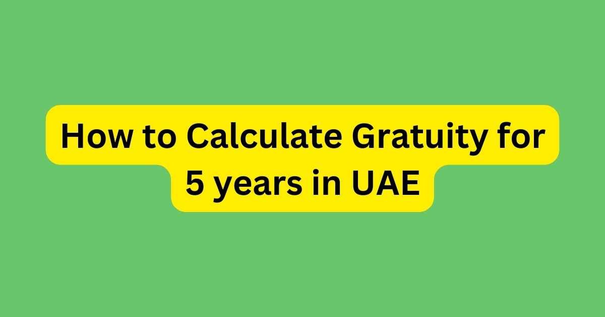 How to Calculate Gratuity for 5 years in UAE