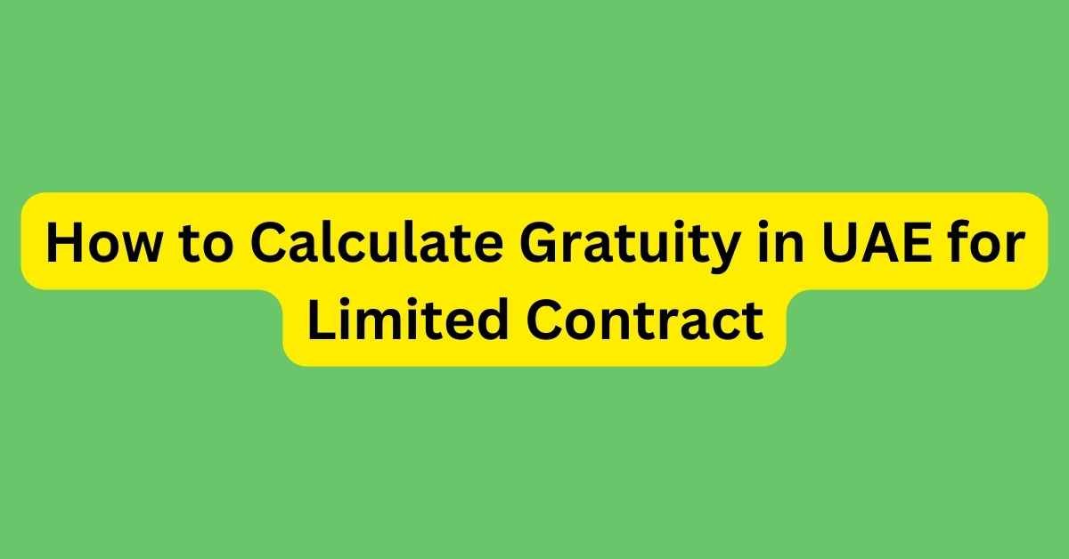 How to Calculate Gratuity in UAE for Limited Contract